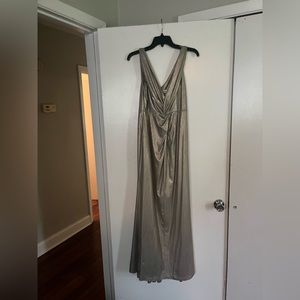 New Pewter Metallic Calvin Klein Gown